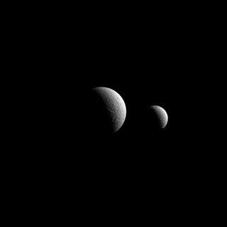 Saturn's Moon Titan and Rhea