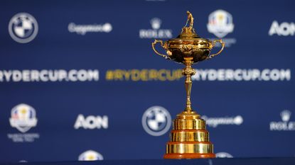 Photo of the Ryder Cup trophy