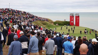 Ryder Cup fans pictured at Whistling Straits
