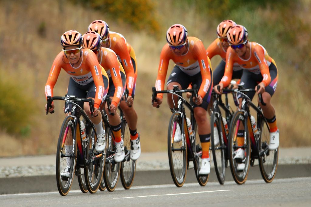 The Boels Dolmans team on the Folsom course