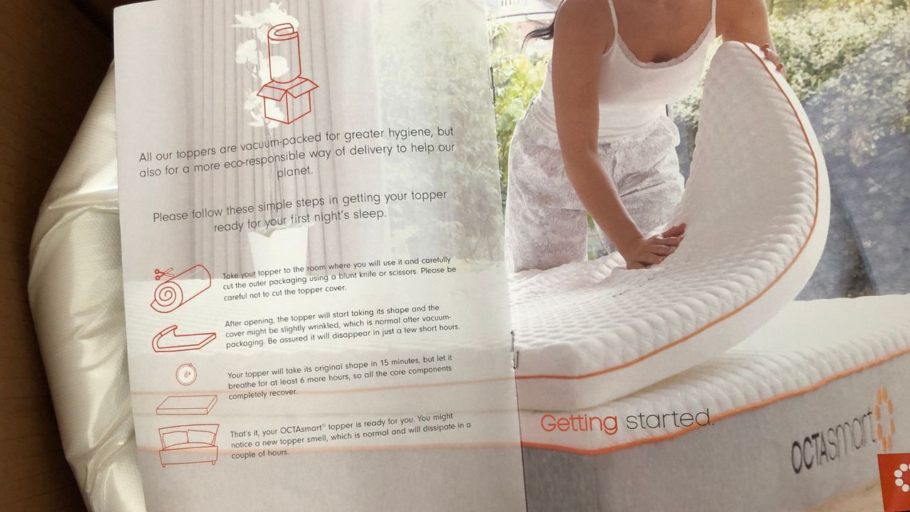 The Octasmart Deluxe Topper's instruction page