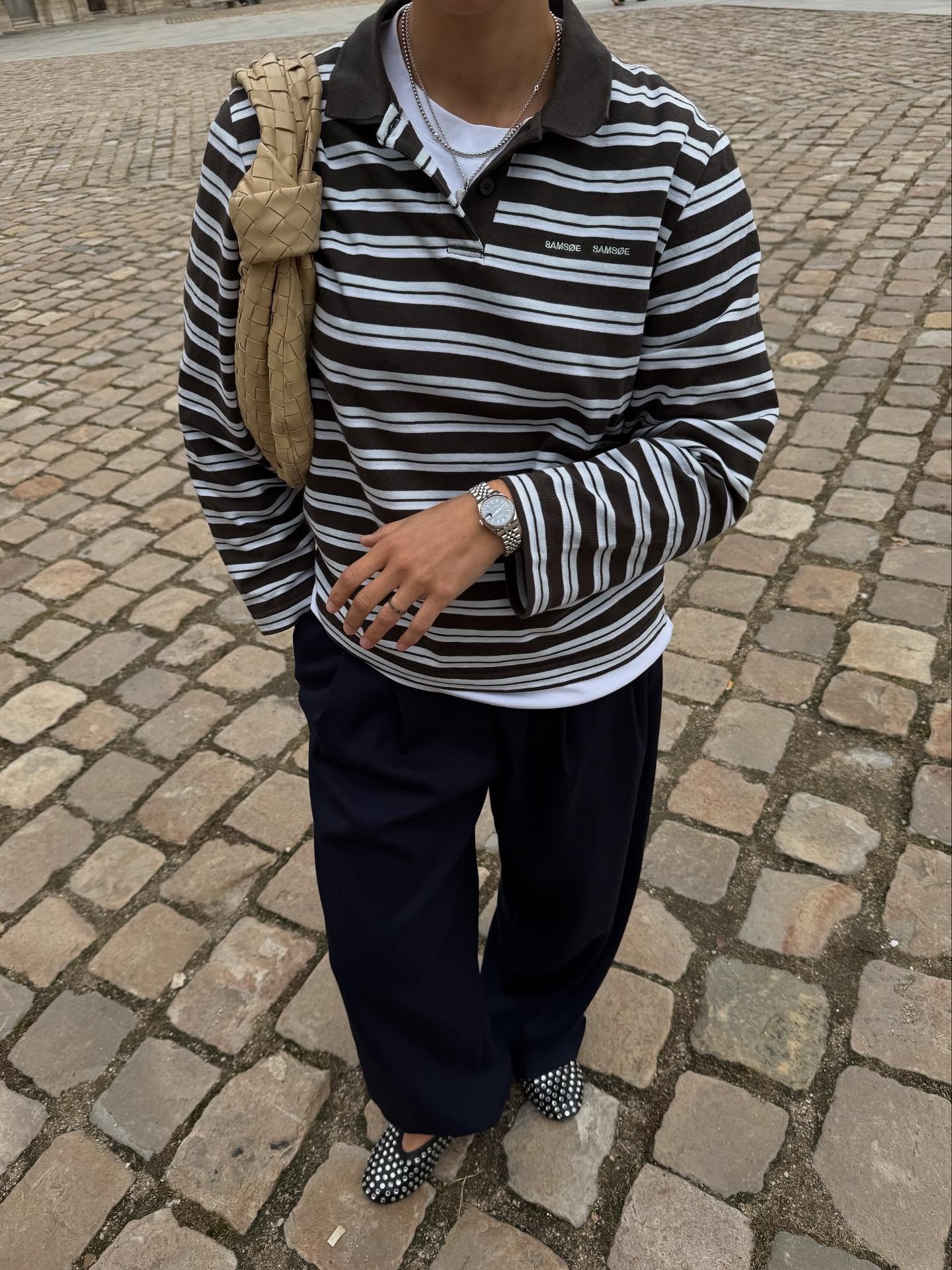 Fashion person Hollie Mercedes shows shoe trends to wear with wide-leg trousers 2026.