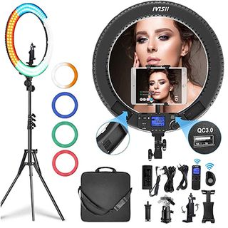  Product shot of IVISII 19-inch LED Ring Light Kit, one of the best ring lights