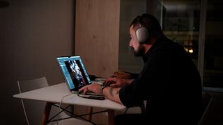 Events and documentary photographer Alessandro Galatoli using Capture One editing software to process photographs of stars taken on the red carpet at the Cannes film festival