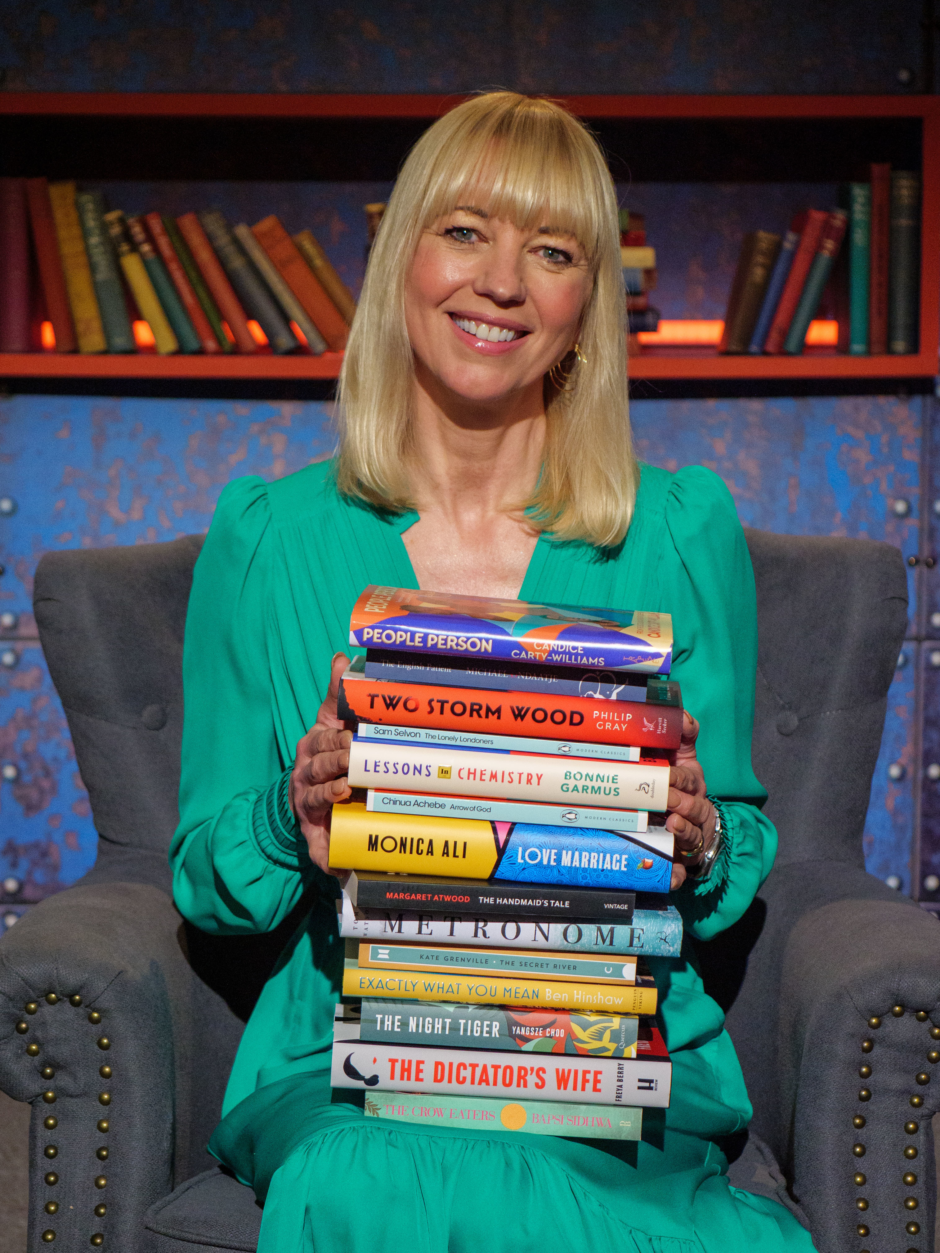 Sarah Cox with books