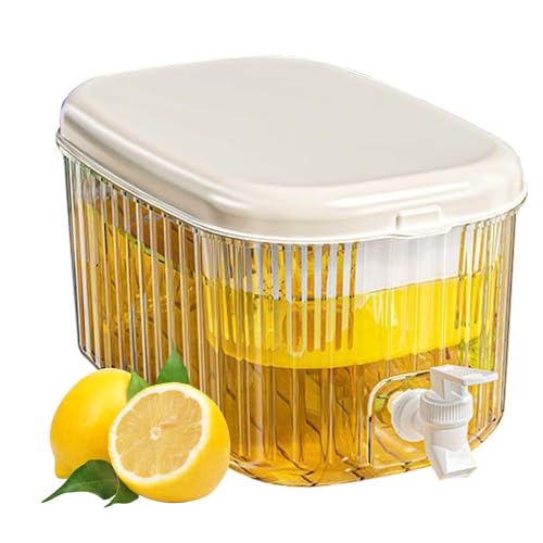 Wpsagek 5.5l Drinks Dispenser With Tap, Fridge Drinks Dispenser, Plastices Water Dispenser With Leak Proof Spigot, for Iced Tea Lemonade Cocktails