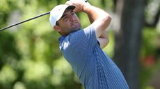 Scottie Scheffler takes a shot at the CJ Cup Byron Nelson