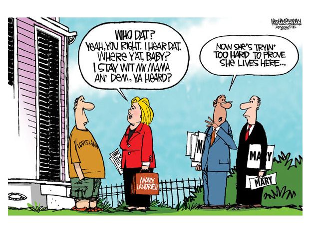 Political cartoon U.S. Mary Landrieu Louisiana