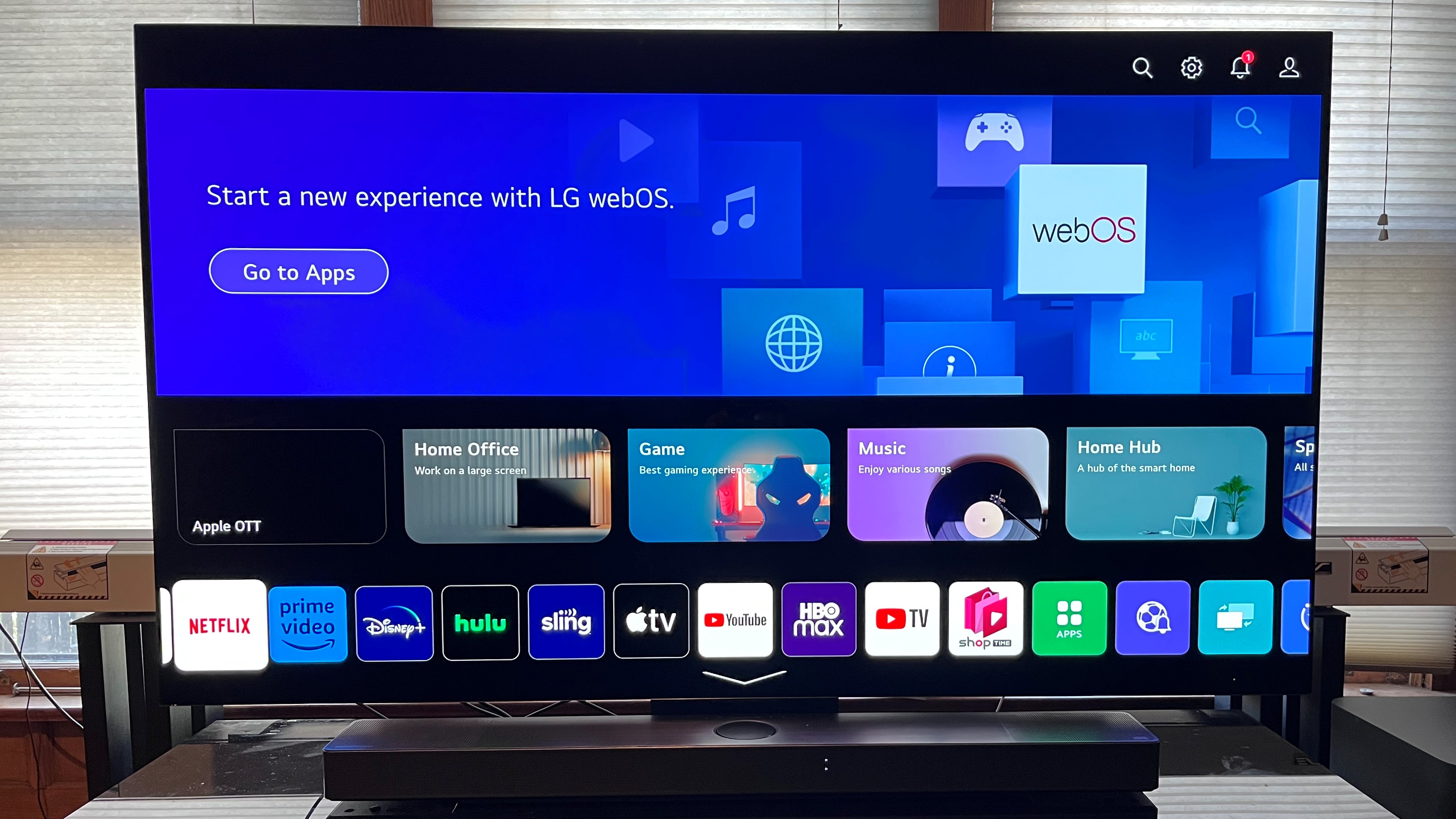 LG C3 OLED smart TV interface