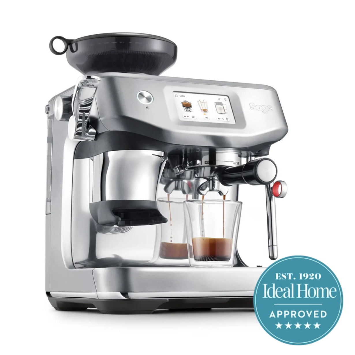 SAGE barista touch with badge
