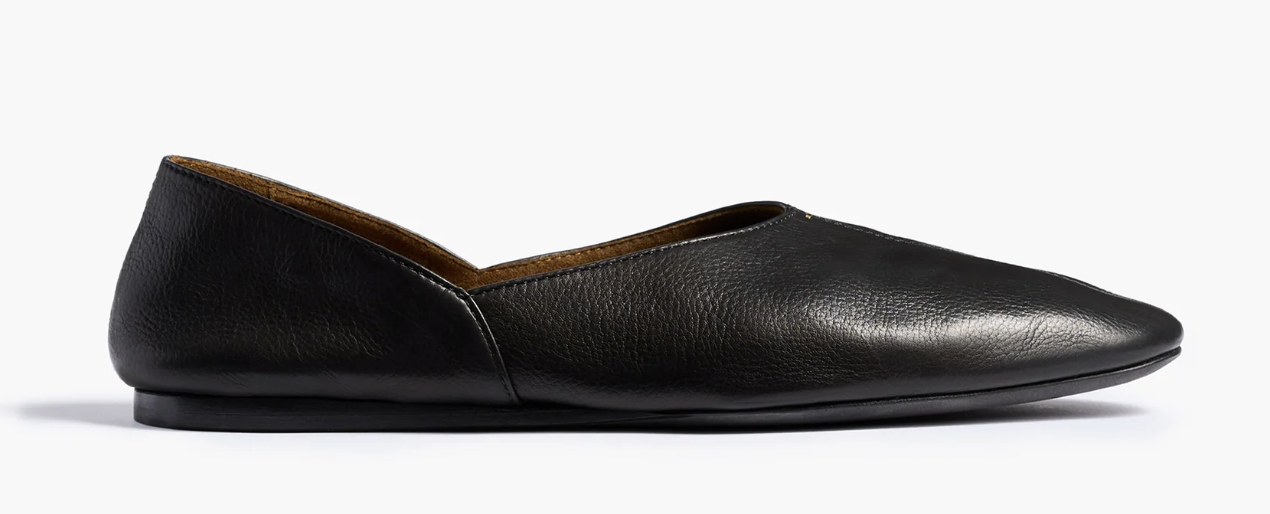 Khaite, Jane Flat in Black Leather