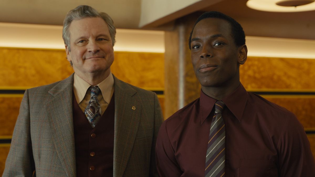 Colin Firth and Michael Ward in Empire of Light