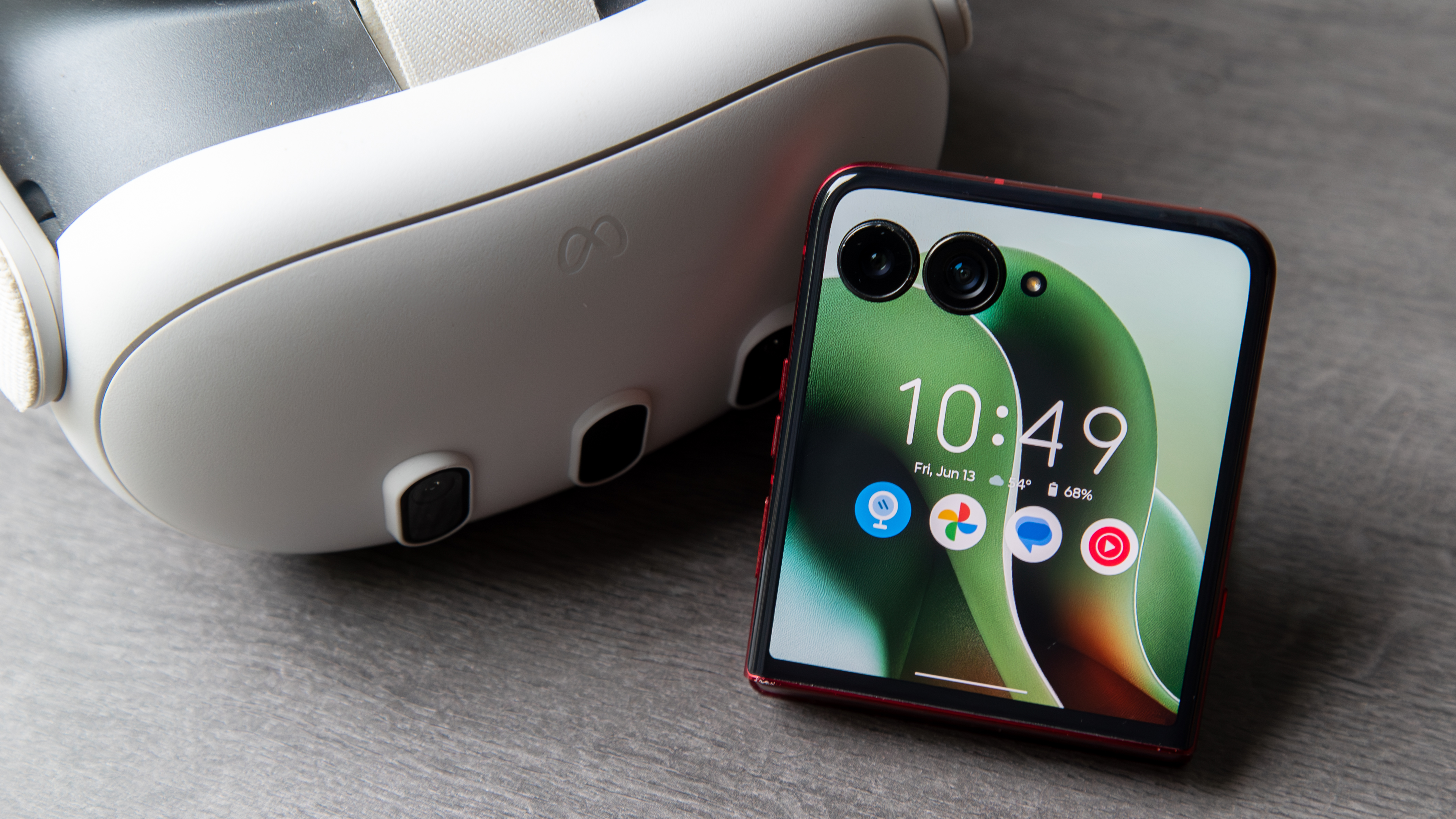 The Motorola Razr Ultra and Meta Quest 3