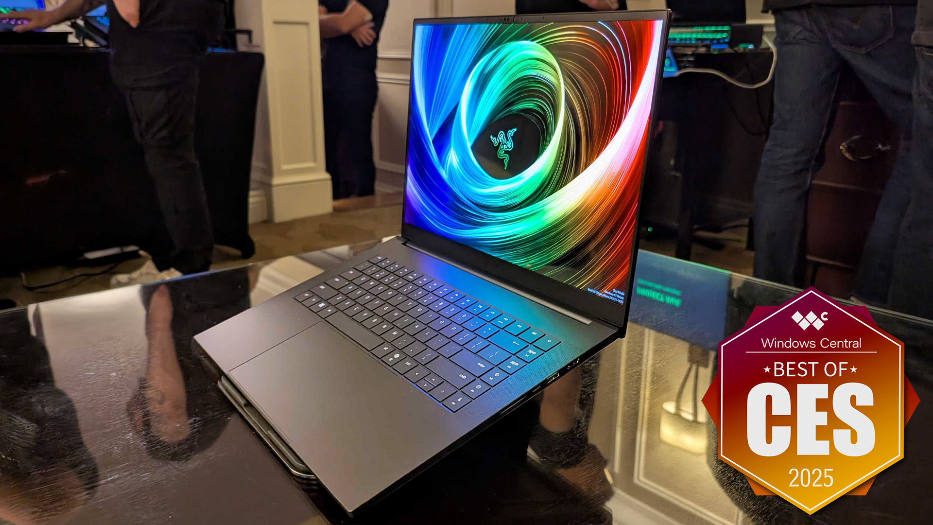 Razer Blade 16 (2025) on display at CES 2025.