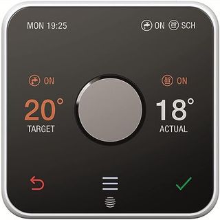 Hive Thermostat for Heating (combi Boiler) With Hive Hub - Energy Saving Thermostat – to Highlight the Boiler Needed Is a Combi Boiler, Black,chrome