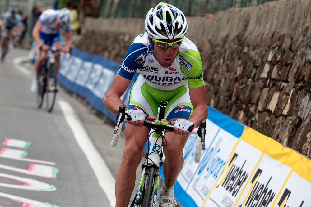 Italian Vincenzo Nibali competes in the 102th edition of the Milan-Sanremo race on March 19, 2011