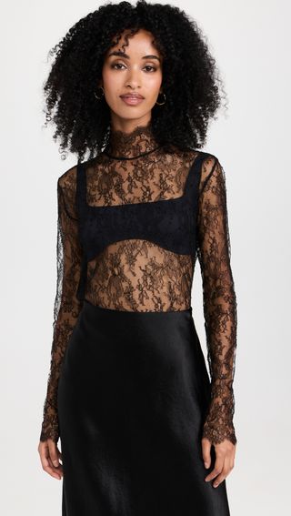 All Over Lace Turtleneck