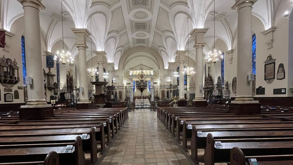 Inside the Cathedral Church of All Saints.