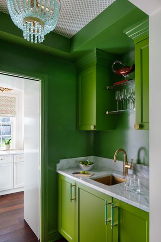Green kitchen by Sara Hillery Interior Design