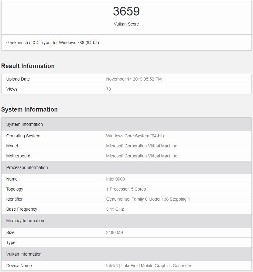 Intel Lakefield CPU