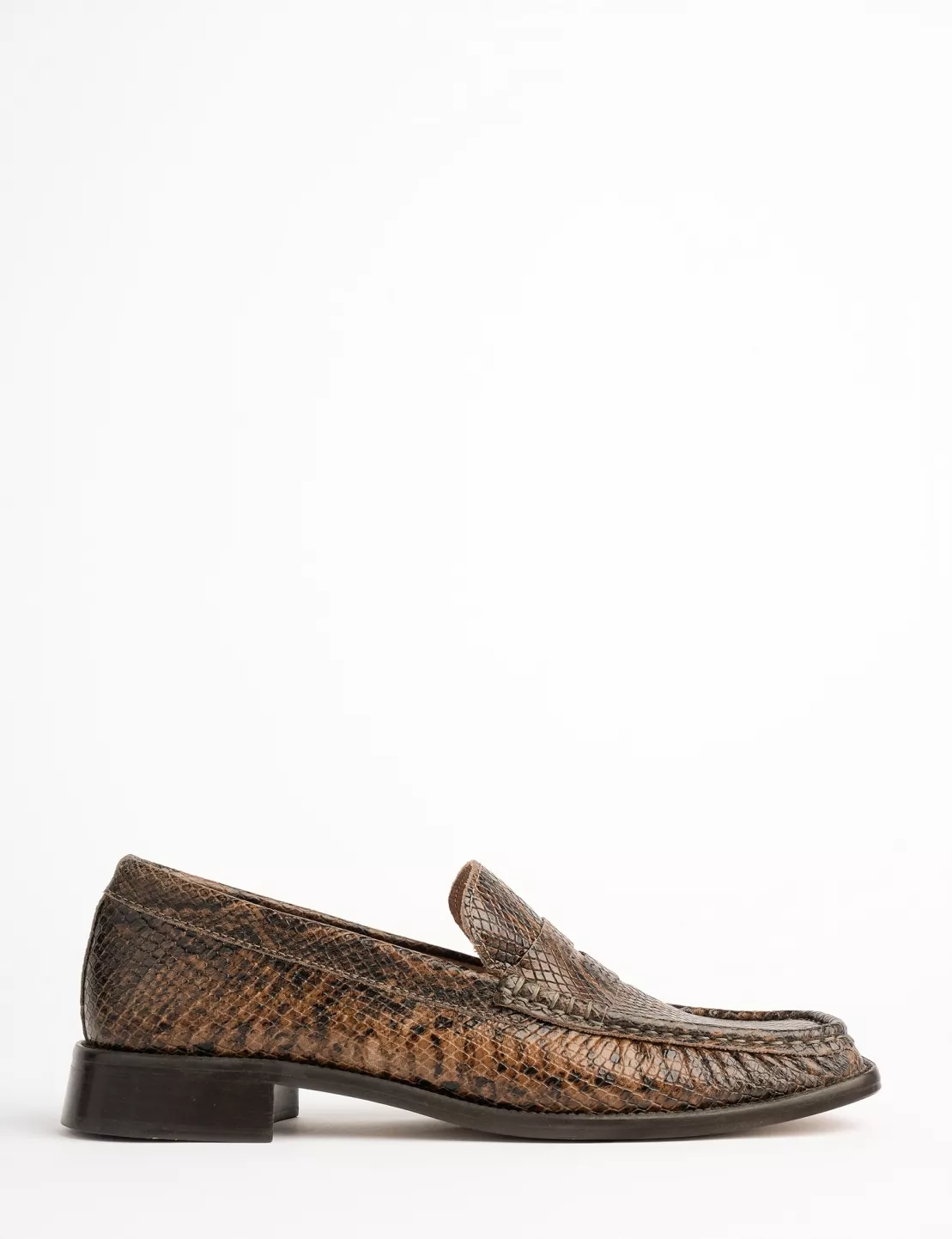 Penelope Chilvers, Enzo Snake Effect Leather Loafer - Honey Snake