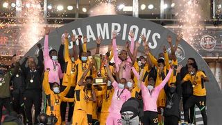 Kaizer Chiefs lifting the Carling Black Label Cup