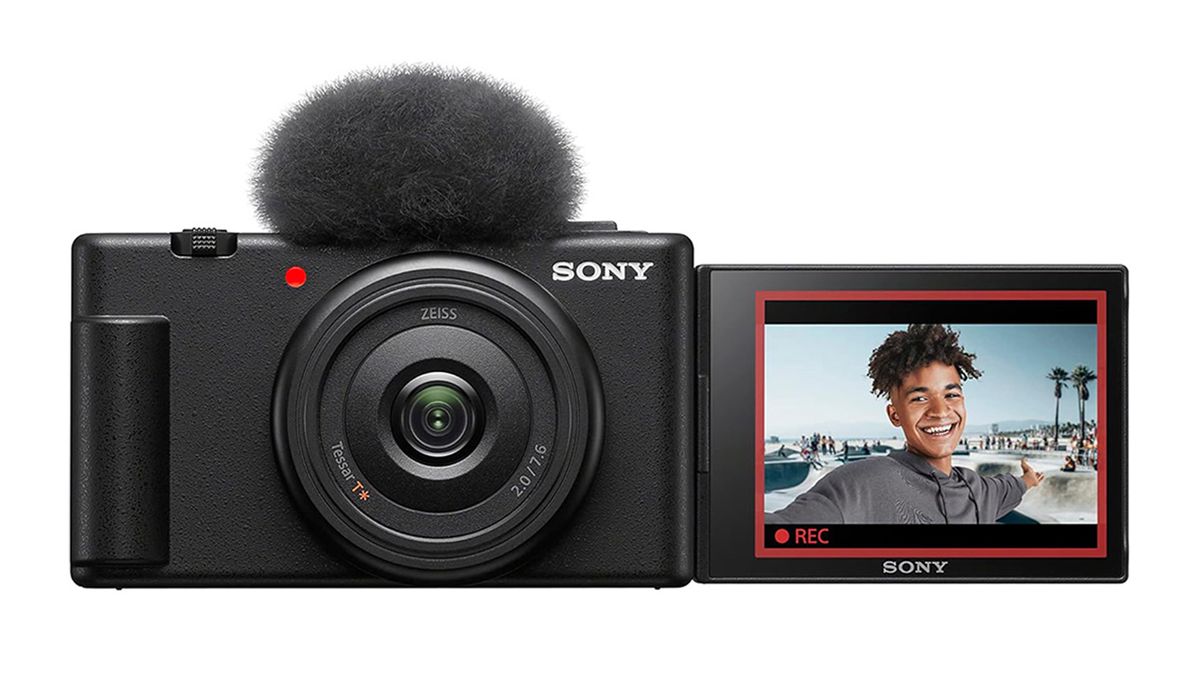 A product photo of the Sony ZV-1F