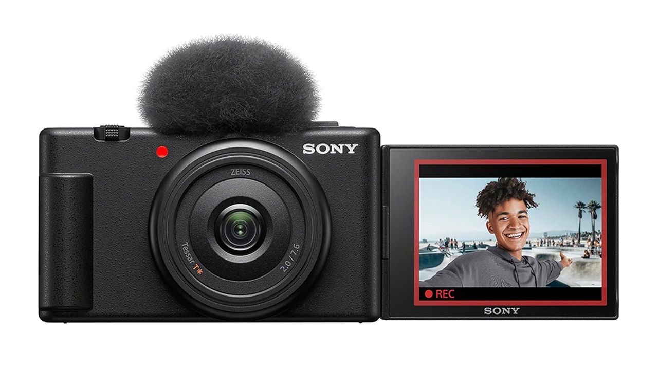 A product photo of the Sony ZV-1F