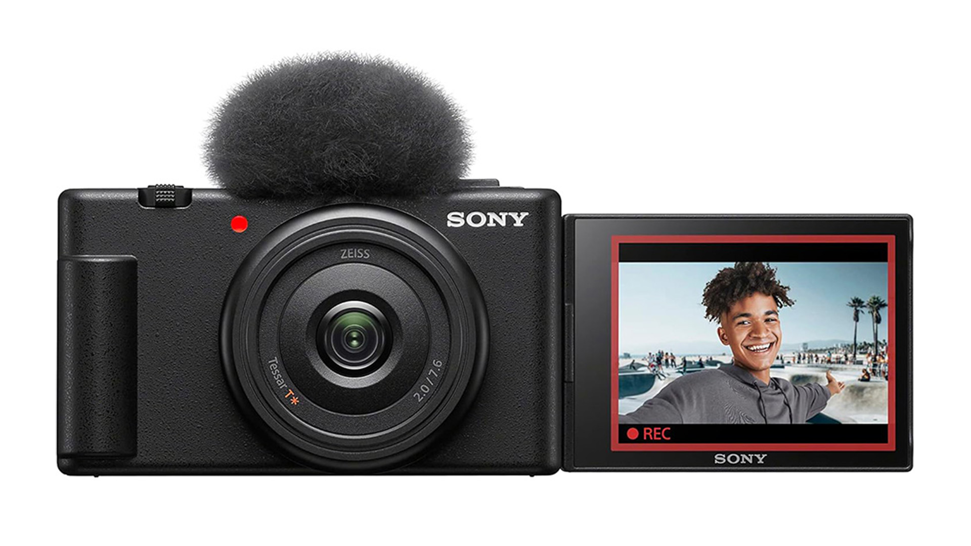 A product photo of the Sony ZV-1F