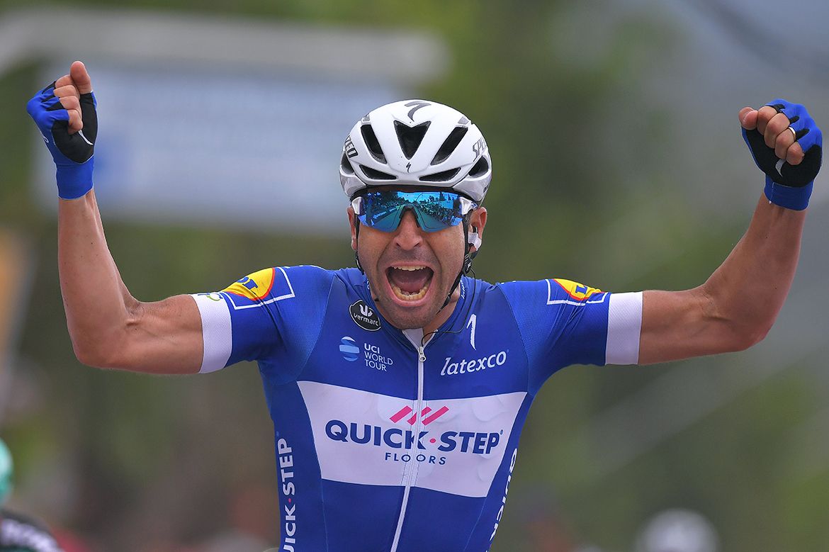 Max Richeze (Quick-Step Floors) celebrates the stage win