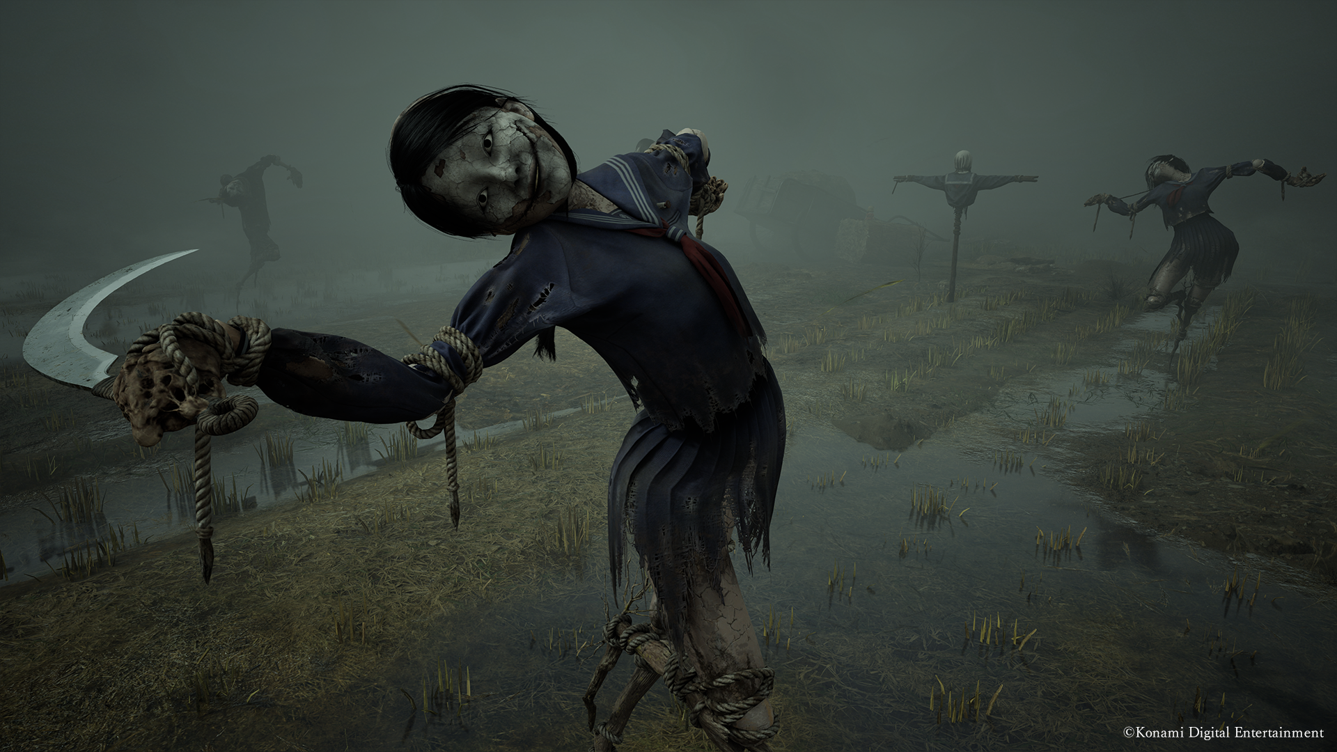 Silent Hill f; hands on with a ghostly game, misty town streets in Japan
