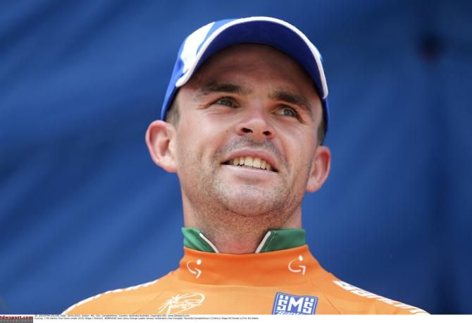 Jack Bobridge (UniSA) pulls on the leader's jersey