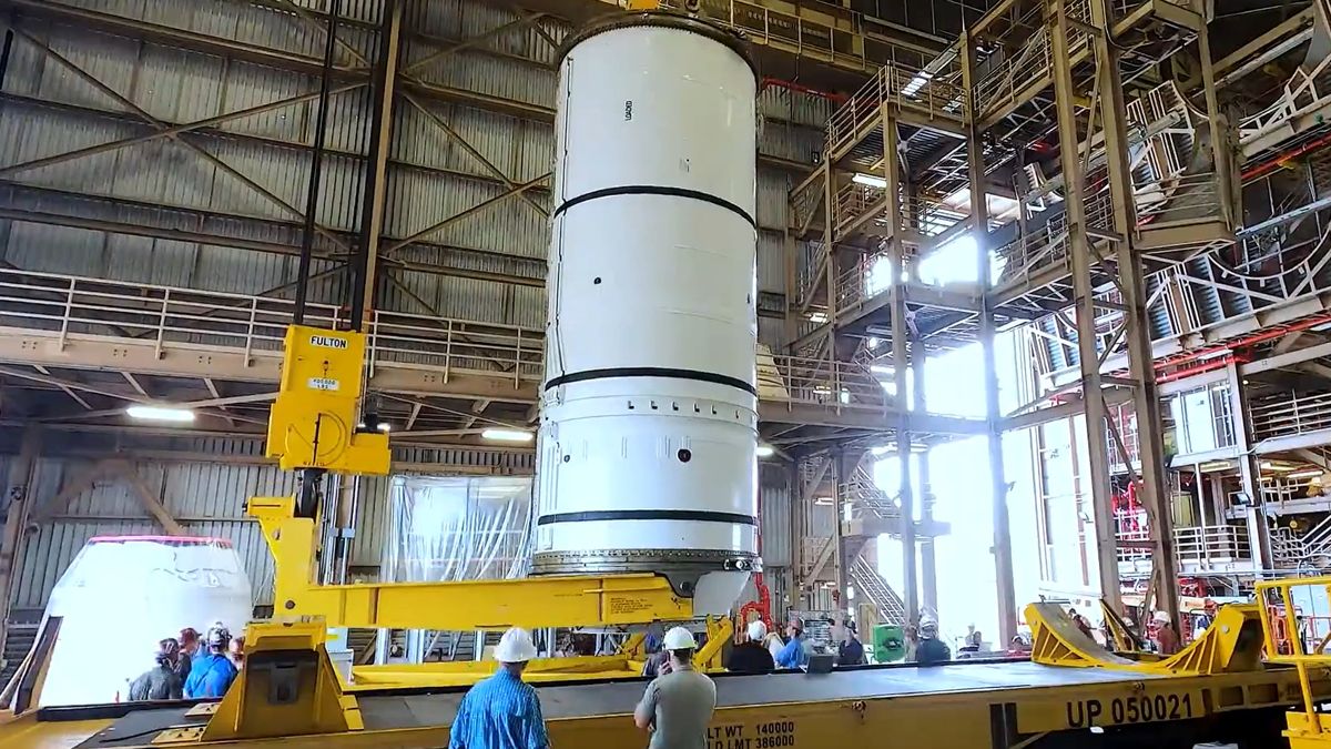 Watch NASA build Artemis 2 rocket boosters before launching astronauts in 2024
