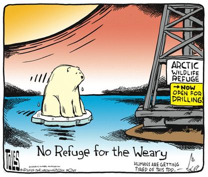 Editorial Cartoon U.S. Arctic Wildlife Refuge drilling