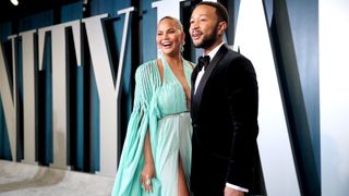 beverly hills, california february 09 l r chrissy teigen and john legend attend the 2020 vanity fair oscar party hosted by radhika jones at wallis annenberg center for the performing arts on february 09, 2020 in beverly hills, california photo by rich furyvf20getty images for vanity fair