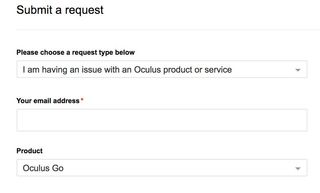 Open a support ticket with Oculus