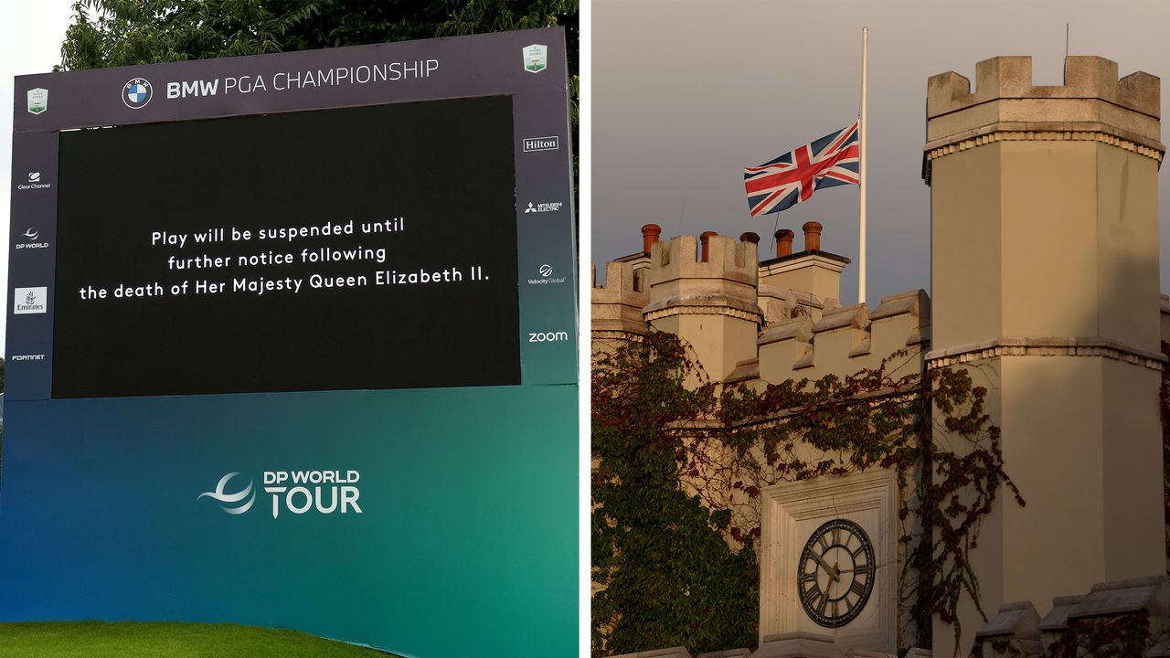 The BMW PGA Championship shown following the Queen&#039;s death