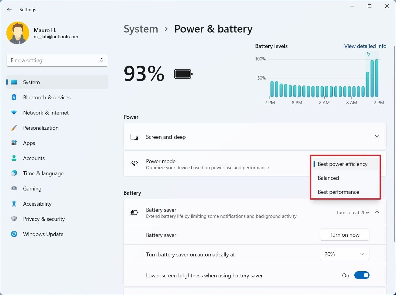 Change Power Modes