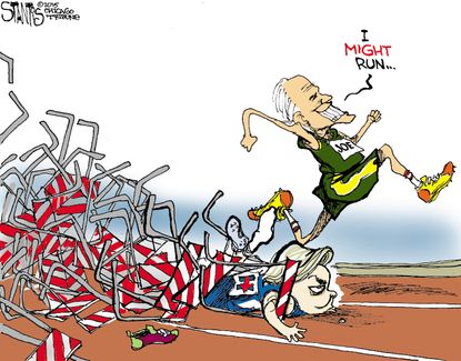 Political cartoon U.S. Clinton Biden 2016