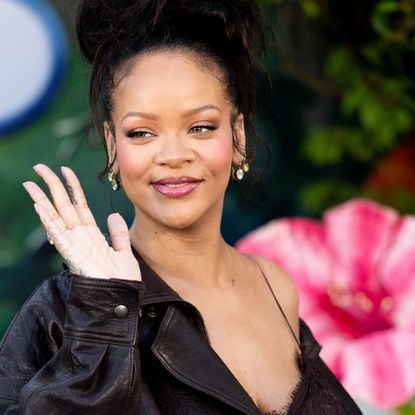 Rihanna waving to the camera