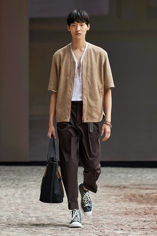 Male Model Wearing Hermès Clothing