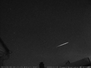Quadrantid Meteor Over Ohio (Video Image)