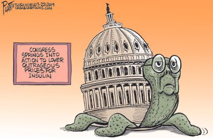 Political Cartoon U.S. Congress Acts at Turtle Speed to Lower Insulin Prices