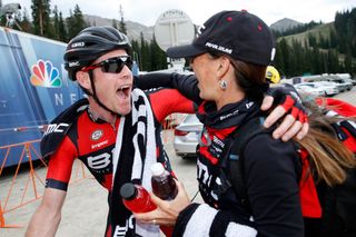 Brent Bookwalter (BMC) seconds after winning the stage