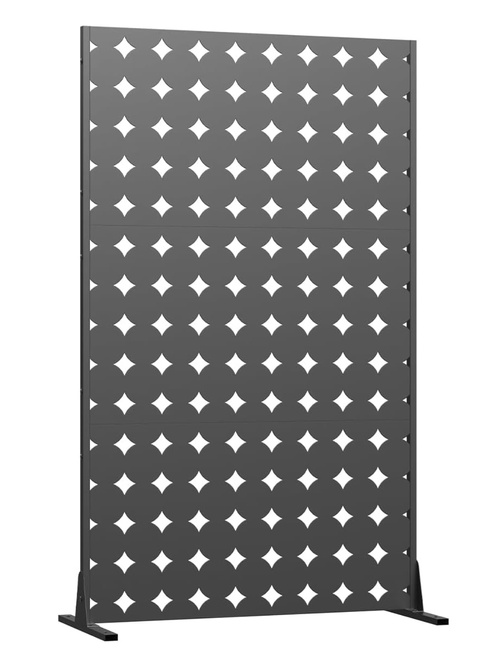 Metal Outdoor Privacy Screen Panel With Stand