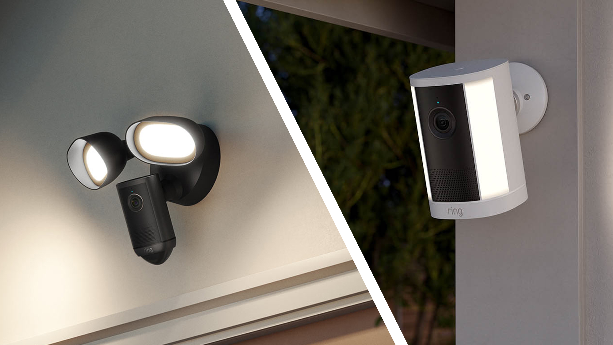 The Floodlight Cam 4K Plus (left) and Spotlight Cam 4K Plus (right)