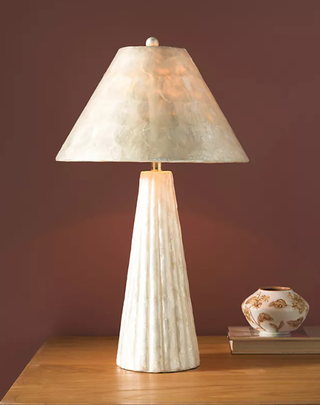 capiz shell table lamp