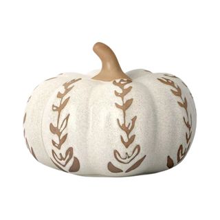 Pumpkin Figurine Patterned Cream 