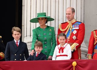 kate Middleton, Prince William, Prince George, Louis and Charlotte on the royal balcony