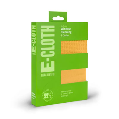 pack of three E-cloth window cleaning cloths
